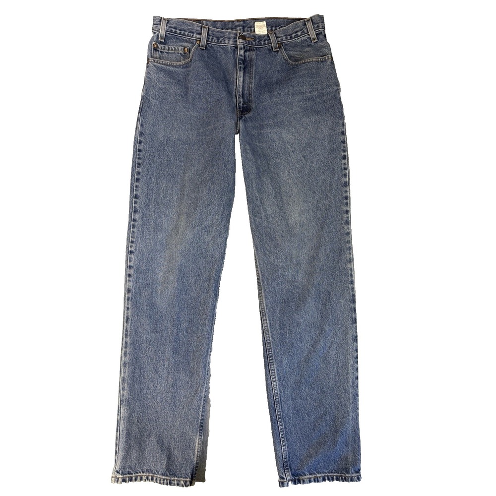 Vintage Levis 540 Relaxed Straight Jeans Men's 36X32 Blue 90s Y2K Brown Tab
